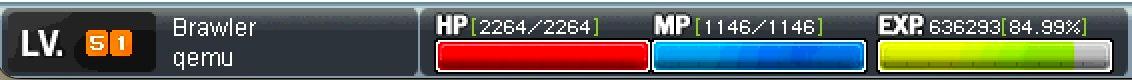 MapleLegendsのレベル51のBrawlerで、経験値は84.99%です。
