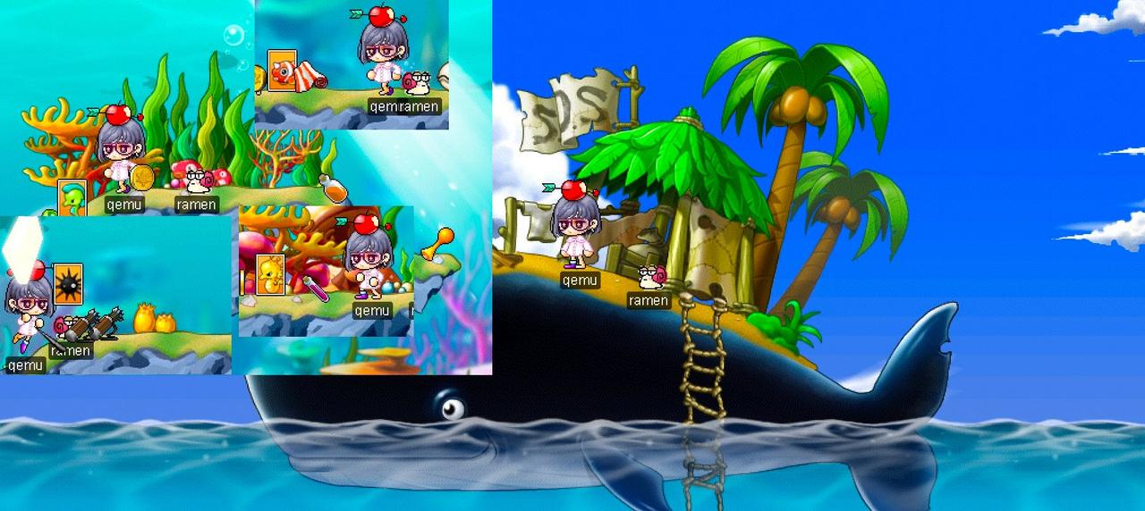 ピンブム、シーケル、クラピー、シーケルのカラバリの4匹のカードがドロップしてる画像